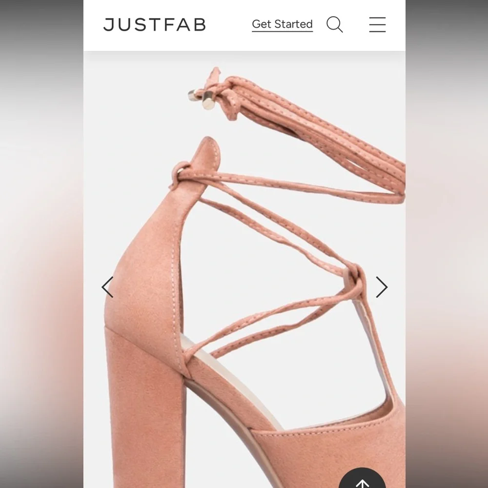 Justfab MARLENA Platform HEELED Black SANDAL Woman’s 10